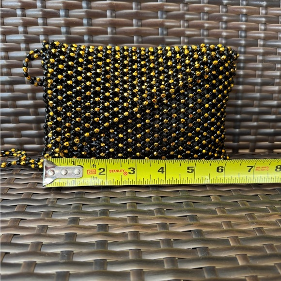 New Black and Gold Beaded Women\'s Bag